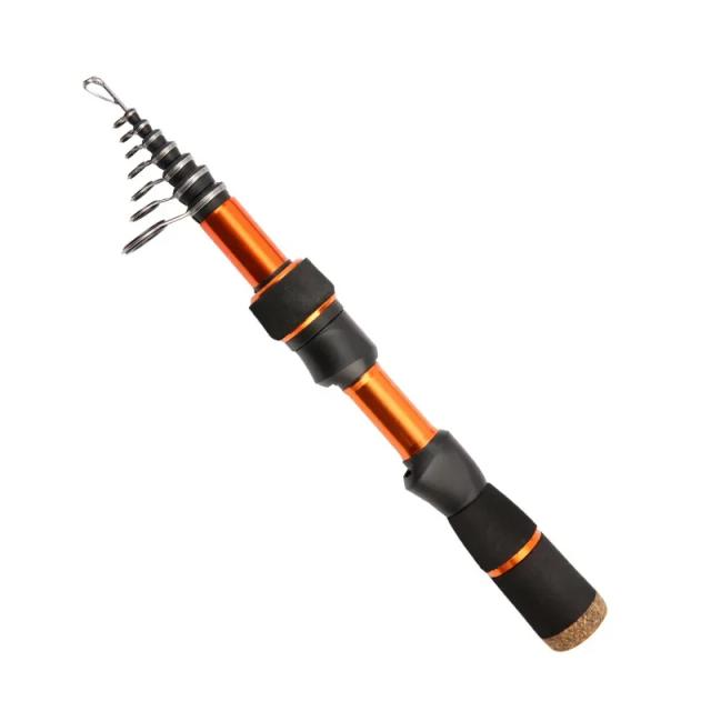Mini Vara de Pesca Retrátil Portátil Luya Vara de Viagem Compacta