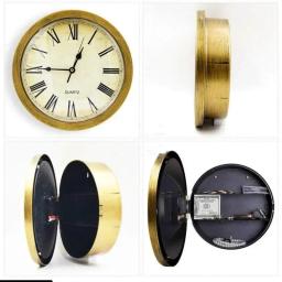 Relógio De Parede Retro De Cobre Com Valores, Armazenamento De Jóias, Seguro, Decoração Do Lar, Caixa De Armazenamento Escondida, 1pc - Image 2