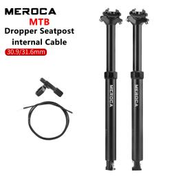 Meroca bicicleta conta-gotas espigão 30.9/31.6x425mm cabo de roteamento interno controle remoto elevador tubo do assento mtb selim - Image 2