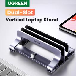 Ugreen portátil vertical suporte portátil dobrável de alumínio portátil suporte tablet suporte para macbook ar pro pc 17 polegada - Image 1