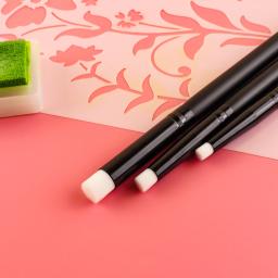 Mini pincéis de mistura de tinta detalhada, 4mm/6mm/8mm, ponta plana/ângulo, para pintura, desenho, cartão, artesanato, conjunto de ferramentas de liquidificador - Image 6