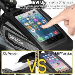 Newboler saco de bicicleta tela sensível ao toque à prova dwaterproof água ciclismo topo tubo dianteiro quadro mtb road bike saco 7.2 caso do telefone acessórios da bicicleta - Image 5