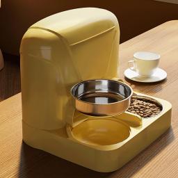 Alimentador Pet automático com armazenamento Bin, tigelas duplas, estação de alimentação, aço inoxidável, Puppy Food Dispenser, cão e gato alimentador - Image 3
