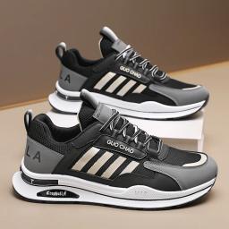 Sapatos de malha de verão masculino tênis respirável luz sapatos casuais masculinos rendas calçados de caminhada tenis masculino zapatillas hombre ﻿ - Image 3