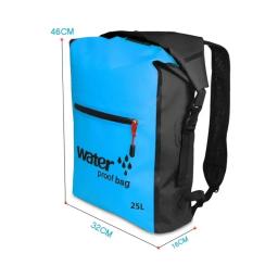 Impermeável seco saco mochila de natação, água flutuante saco, esporte canoa, canoagem, rafting, canoagem, rio Trekking, 25L - Image 2