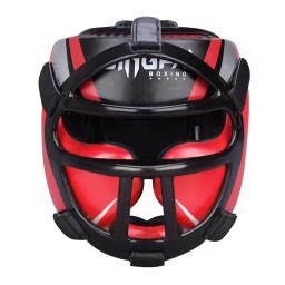 Capacete de boxe muay thai, protetor de cabeça com máscara, equipamento para treino de artes marciais, mma, muay thai, protetor de cabeça, novo - Image 3