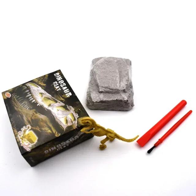 Fósseis de Dinossauro Simulação Tiranossauro Ciência Mundo Jurássico DIY Brinquedo de Escavação Arqueológica para Crianças 1 Peça