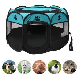 Dobrável Octogonal Pet Tent, Dog House, Camping Acessórios, Cerca ao ar livre, Cães Grandes, Cat Playpen, Puppy Kennel - Image 1