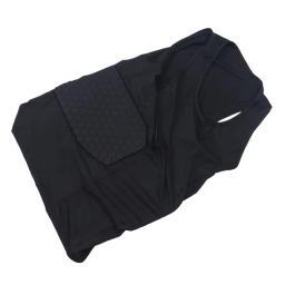 Protetor de costela masculina colete acolchoado, camisa de compressão, colete de treinamento com 3 almofadas, equipamento de proteção para futebol, futebol, basquete, hóquei - Image 5