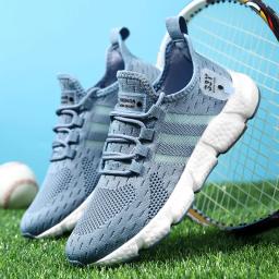 Homens sapatos esportivos casuais respirável leve mulher tênis ao ar livre malha tênis de corrida atlético jogging tenis sapatos caminhada - Image 4