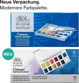 Winsor & Newton Cotman Portátil Viagem 12 Cores Sólida Aquarela Pintura Sketchers Meia Panelas Paleta Escova Aquarela Acuarela - Image 3