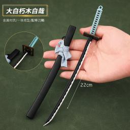 BLEACH-Real Steel Anime Arma Set, Kuchiki Byakuya, Spade Vere, Katana Espada, Samurai Modelo, Chaveiros, 6 pcs - Image 6