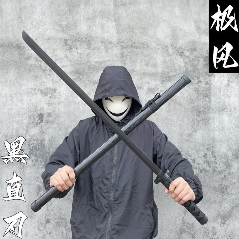 Tang hengdao han espadas de madeira lâmina de guerreiro de bambu juhe dao faca de madeira prática de artes marciais cos desempenho crianças jogar adereços - Image 1