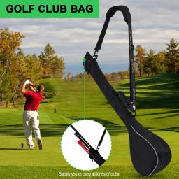 Bolsa de transporte dobrável para suporte de golfe, leve, pode conter 3 tacos, bolsa macia para tacos de golfe, alça de borracha macia com zíper para homens e mulheres - Image 5