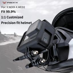Personalizado motocicleta capacete Chin Mount para GoPro Hero, X NEXX X WED2, 12, 11, 10, Insta360, um X3, X2 Rs, DJI ação 4 acessórios - Image 4