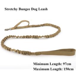 Trela tática do cão Bungee, liberação rápida, elástico leva corda, trelas do treinamento do cão militar, 2 alças - Image 4