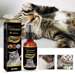 30ml spray especial para doenças da pele do gato coceira ácaro aliviar micose tratamento medicina reduzir inflamação local suprimentos para gatos - Image 1