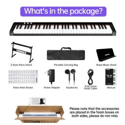 TERENCE TS01 Teclado elétrico multifuncional de 61 teclas Piano 1800mAh Bateria Suporte iluminado e interface USB MIDI - Image 6