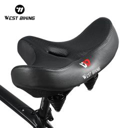 Assento para bicicleta west biking, travesseiro ergonômico amplo, à prova d'água e absorve choque, para mtb e road bike - Image 1