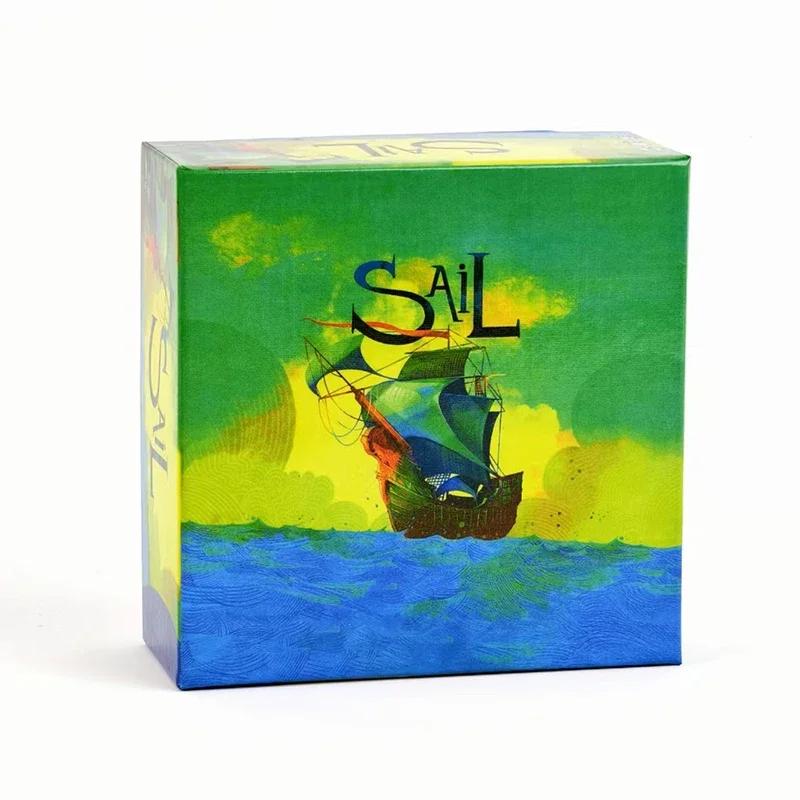 Conjunto de cartas de jogo de tabuleiro em inglês SAIL, jogo noturno de festa com estilo alemão, cooperação de dois jogadores e pilha de comer - Image 1