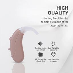 MelingB21-Powerful BTE Amplificador Auditivo, Auxílio para Idosos, Assist Sound Device com Earbuds, Voice Enhancer, PASD - Image 4
