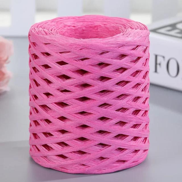 Fita de Papel Raffia para Artesanato DIY - Fio de Palha para Tricô e Crochê, Decoração de Presentes e Casamentos, 200m