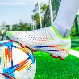 Sapatilhas de futebol baixo masculinas, botas de futebol profissional, chuteiras antiderrapantes, tênis de grama adulto e infantil, TF durável, FG, novas - Image 2
