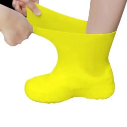 1 par de capas de sapato de silicone à prova d'água, borracha resistente a lábios, bota de chuva, acessórios para dias chuvosos ao ar livre - Image 2