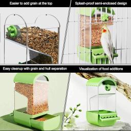 Alimentador automático do pássaro para a gaiola do papagaio, Suprimentos de alimentação do pássaro, Adequado para periquitos e pombos, Acessórios gaiola - Image 4
