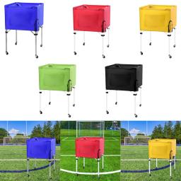 Caixa de armazenamento de bola versátil prático esportes gaiola de bola rolando carrinho de bola dobrável para vôlei garagem futebol ginásio tênis - Image 1