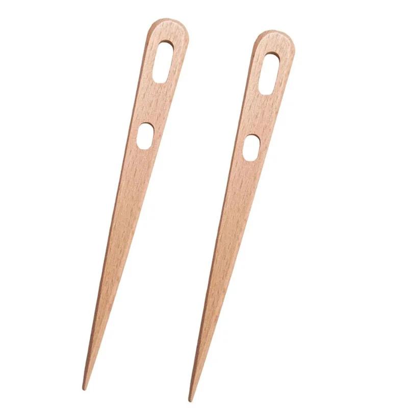 Agulha de madeira grande, 2 PCs/Set, 2 PCs/Set Handmade Binding Tool, Tapeçaria Agulha, Tecelagem, Tricô, Costura Agulhas - Image 1