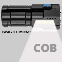 Lanternas Recarregáveis LED de Alta Potência, Refletor de Acampamento, Luz Lateral, 3 Modos de Iluminação, 4 LEDs, Apto para Aventura, Exterior - Image 2