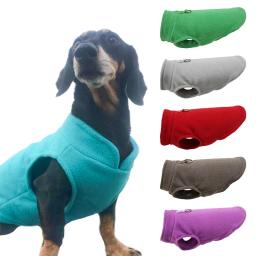 Roupas de cachorro de lã quente roupas de cachorro de estimação jaqueta colete com d-anel para cães pequenos gatos roupas de buldogue francês chihuahua casaco - Image 1