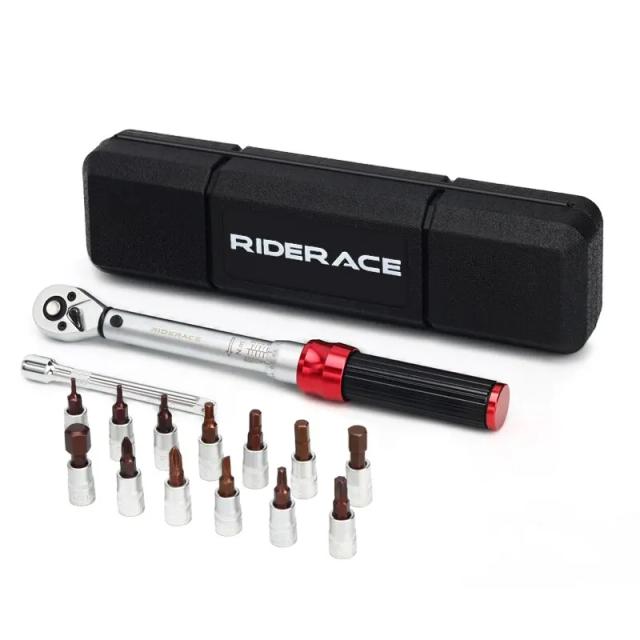 RIDERACE Conjunto de Chave de Torque para Bicicleta e Motocicleta 15 Peças 2-24Nm