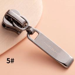 Resina Nylon Zíperes para Substituição Suitcase Vestuário, Cabeça Zipper, Costura DIY Artesanato, Sliders, Resina, Metal, 5Pcs, 3 #, 5 #, 8 # - Image 6