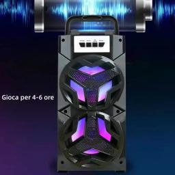 Alto-falante Bluetooth Karaoke ao ar livre portátil, som surround estéreo, Home Theater, sistema de som com microfone, função de rádio FM - Image 3