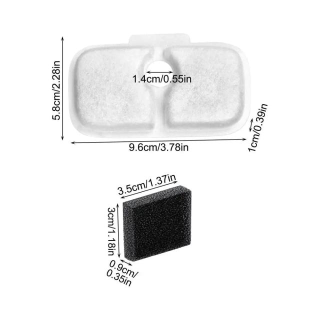 Fonte de água filtrante inteligente para pets, grande capacidade para gatos e filhotes, 6 peças inclusas