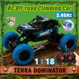 Carro de escalada off-road de alta velocidade rc 1:18 com luzes coloridas piscando brinquedos recarregáveis para crianças adultos presentes ao ar livre indoor - Image 1