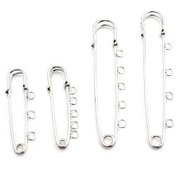 5 pçs/lote Alfinetes de Segurança Broche Base Em Branco 50/80/90mm 3/5 Anéis Pin de Jóias para Fazer Suprimentos Acessórios - Image 4