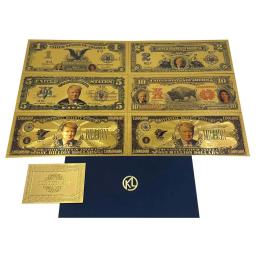 Dólar EUA Presidente Notas de ouro para fãs, Dólares dólar, Colecionáveis, 1 2 5 10 Billion, 2024 - Image 1