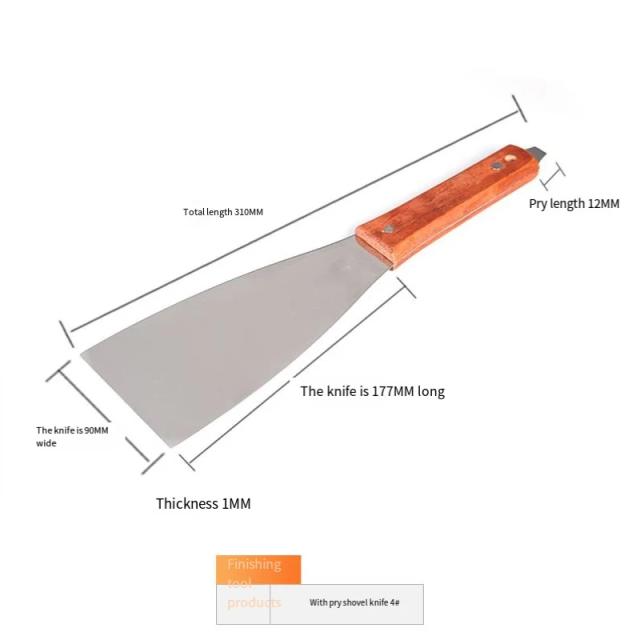 Faca e Rodo de Aço Inoxidável para Mistura de Tintas e Óleos, Ideal para Serigrafia e Limpeza de Espátulas