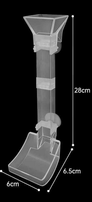 Tubo Acrílico Transparente para Alimentador de Aquário com Design Antitangle, Ideal para Diversos Tipos de Tanques de Peixes