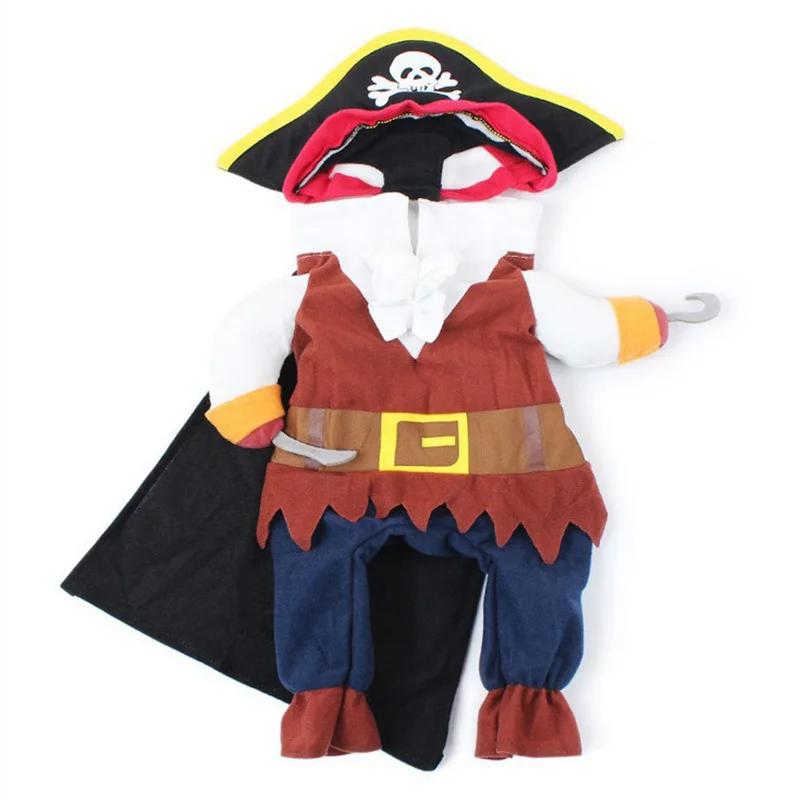 Terno pirata caribenho para gatos, Traje de Halloween, Roupas engraçadas de gato, Cosplay de cachorro, Vestuário de festa, Roupas de gatinho - Image 1