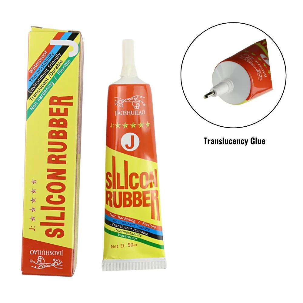 Borracha De Silicone Cola Cola Eletrônica Impermeável Isolamento Macio Anti-elétrico Adesivo 50ML Preto/Translúcido - Image 1