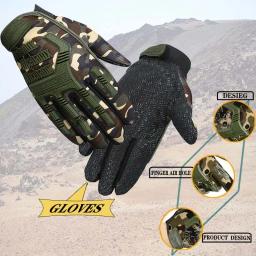 Homens luvas táticas dedo cheio motos treinamento de corrida luvas de combate esportes ao ar livre proteger engrenagem luvas de equitação - Image 6
