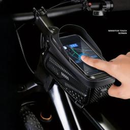 Bolsa para tubo superior de bicicleta, bolsa para quadro, bolsa rígida, bolsa para celular à prova d'água para mountain bike, bolsa para selim, equipamento de ciclismo - Image 2