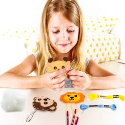 Animal sentiu Kit de costura para iniciantes, DIY Art Craft, atividade interior criativa, presente para meninos e meninas, 12pcs - Image 6