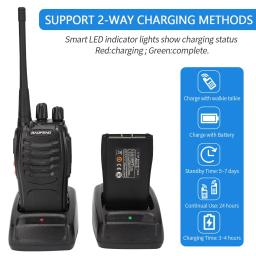 Baofeng BF 888S Long Range Walkie Talkie, Transceptor de rádio em dois sentidos para caça e hotel, UHF 400, 470MHz, 1 2 Pcs - Image 4