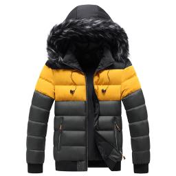 Jaqueta de colarinho de pele com capuz masculino, parkas quentes, slim fit, chapéu, destacável, casual, boa qualidade, tamanho 5xl, inverno, novo - Image 2