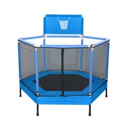 Trampolim para crianças, exercício, equipado com rede protetora, esportes internos, entretenimento, suporte 120 kg - Image 6